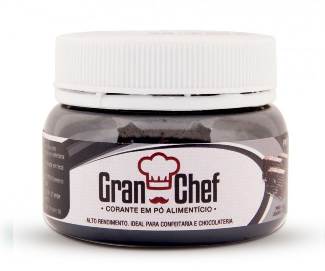 GRAN CHEF Corante Hidro Lipo - Preto 15g