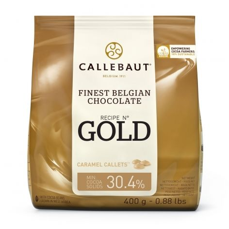 CALLEBAUT Choc Branco Caram Gold 30,4% Go...