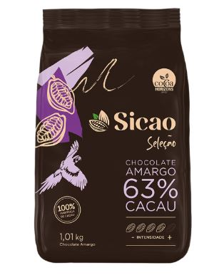 SICAO Choc Amargo 63% Gotas 20kg SELEÇAO
