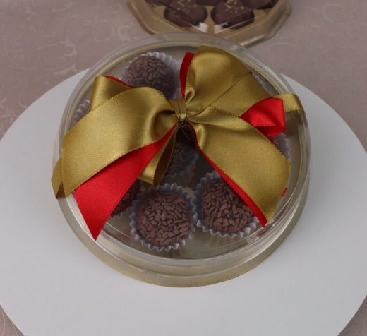 BWB140900 Caixa Redonda p/ Doces Dourado ...