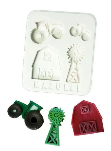 MAZ 2377 Molde de Silicone Kit Fazendinha
