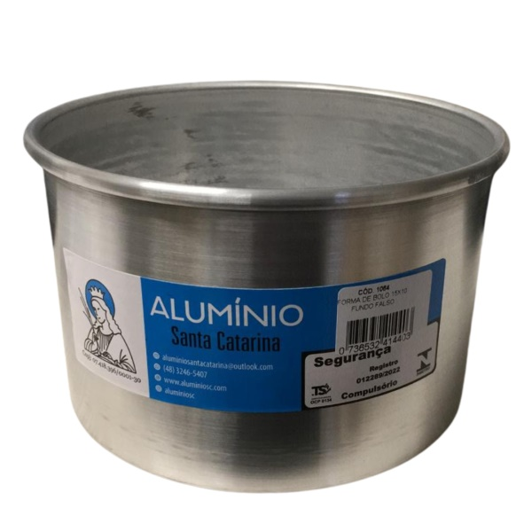 SC Forma Alumínio p/ Bolo Fundo Falso 15x...