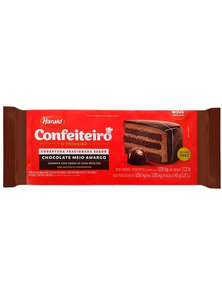 HAR CONFEITEIRO Cob Meio Amargo Barra - 1...