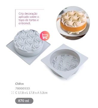 ALLONSY Forma Silicone Redonda Chifon 870...