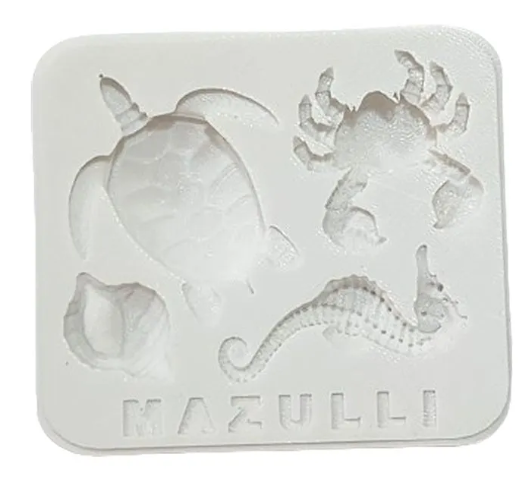 MAZ 2591 Molde de Silicone Bichos Fundo d...