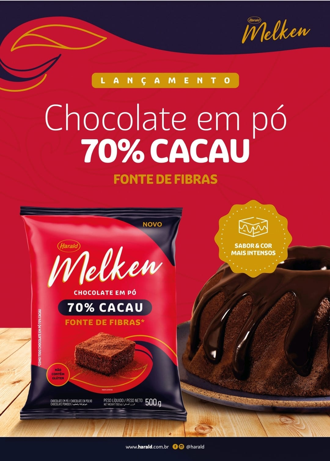 HAR MELKEN Choc Pó 70% 500g