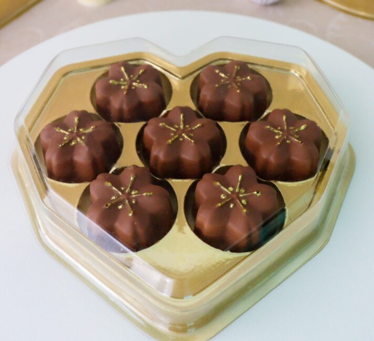 BWB14060 Caixa Coração Lapi. Dourado 7 Ca...