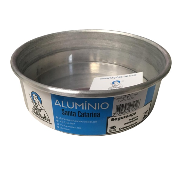 SC Forma Alumínio p/ Bolo Fundo Falso 15x...