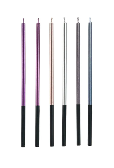 SILV Vela Palito Colorida Metalizada 15cm...