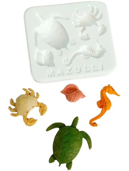 MAZ 2591 Molde de Silicone Bichos Fundo d...
