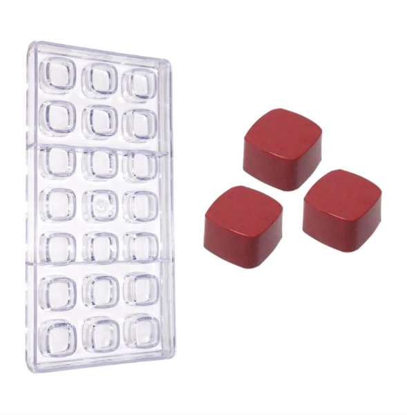 PRIME CHEF Forma PS Bombom Quadrado 21cav