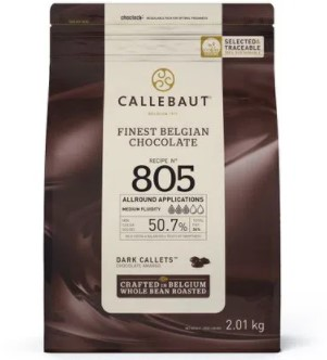 CALLEBAUT Choc Meio Amargo 805 50,7% Gota...