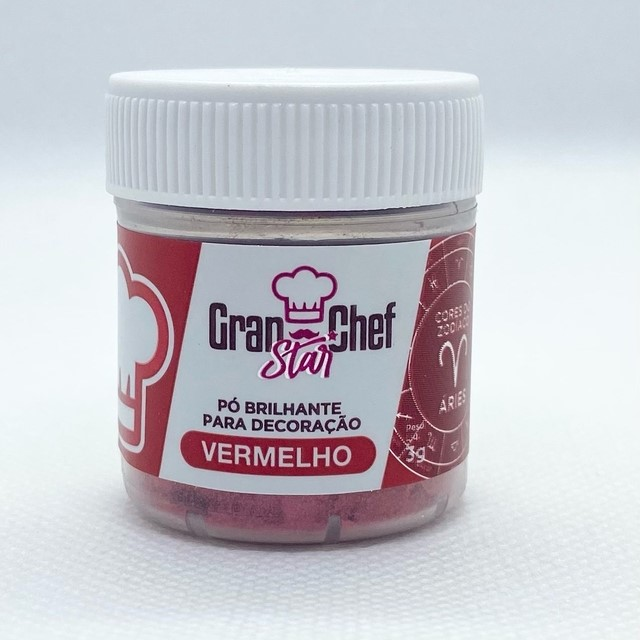 GRAN CHEF Star Pó Brilhante - Vermelho Ár...