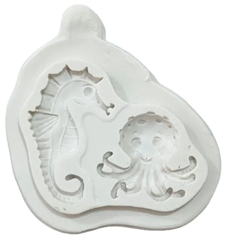 MAZ 2705 Molde de Silicone Cavalo Marinho...