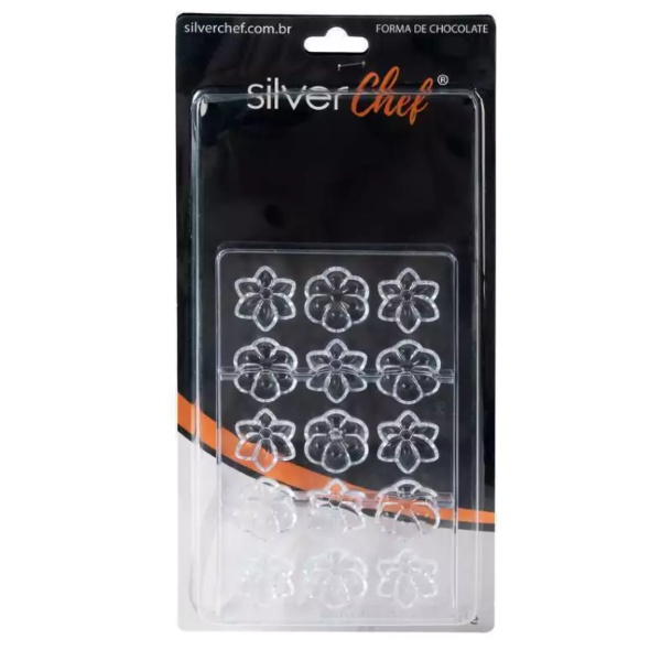 SILV Forma Policarbonato Bombom Flores 16cav
