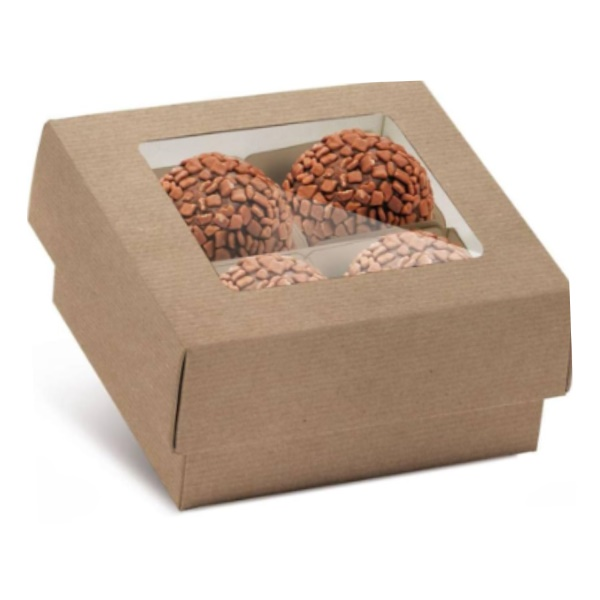 CROMUS Caixa Kraft c/ Forminha Para 4 Doc...