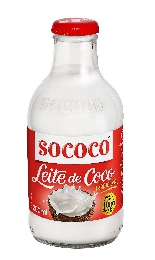 SOCOCO Leite de Coco Tradicional Vidro - ...