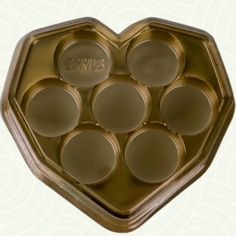 BWB14060 Caixa Coração Lapi. Dourado 7 Ca...