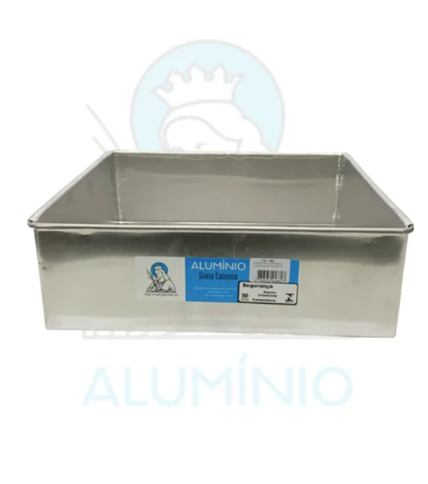 SC Assadeira Alumínio Quadrada Fundo Fals...