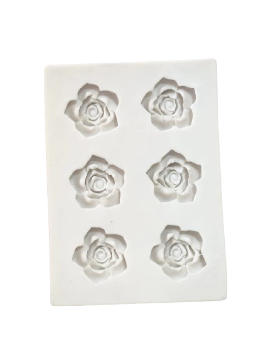 MAZ 2701 Molde de Silicone Rosas Chiques