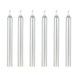 SILV Vela Palito Prateada - 6und