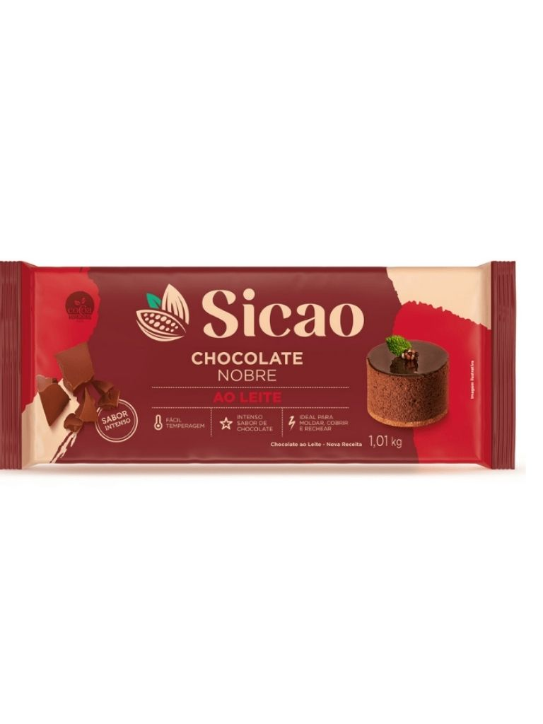 SICAO Choc Ao Leite Barra 1,01kg NOBRE