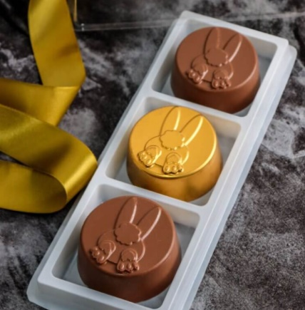 BWB14330 Caixa Trio de Pão De Mel  Dourad...