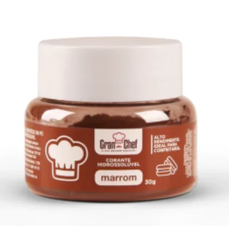GRAN CHEF Corante Hidro  - Marrom 30g
