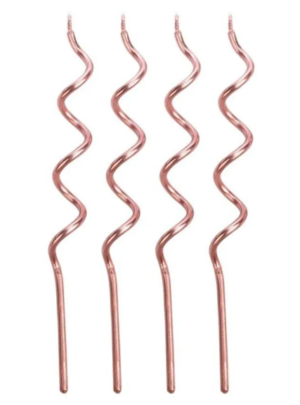 SILV Vela Espiral Rose - 4unid