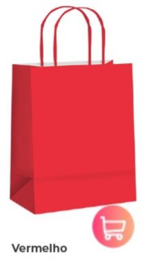 CROMUS Sacola Papel M Vermelho 1und