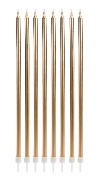 SILV Vela Palito Gigante Dourada - 8 unid