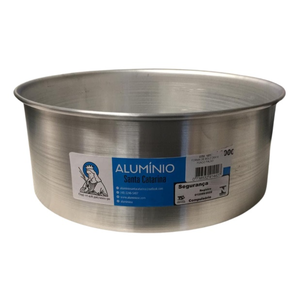 SC Forma Alumínio p/ Bolo Fundo Falso 25x...