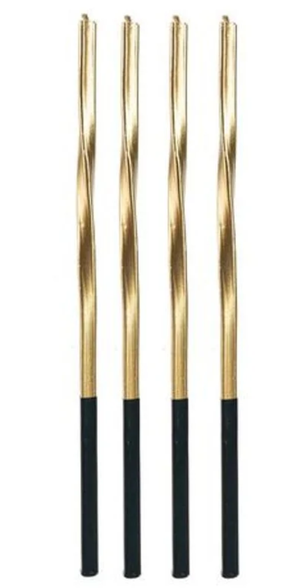 SILV Vela Torcida Metalizada Dourada 15cm...