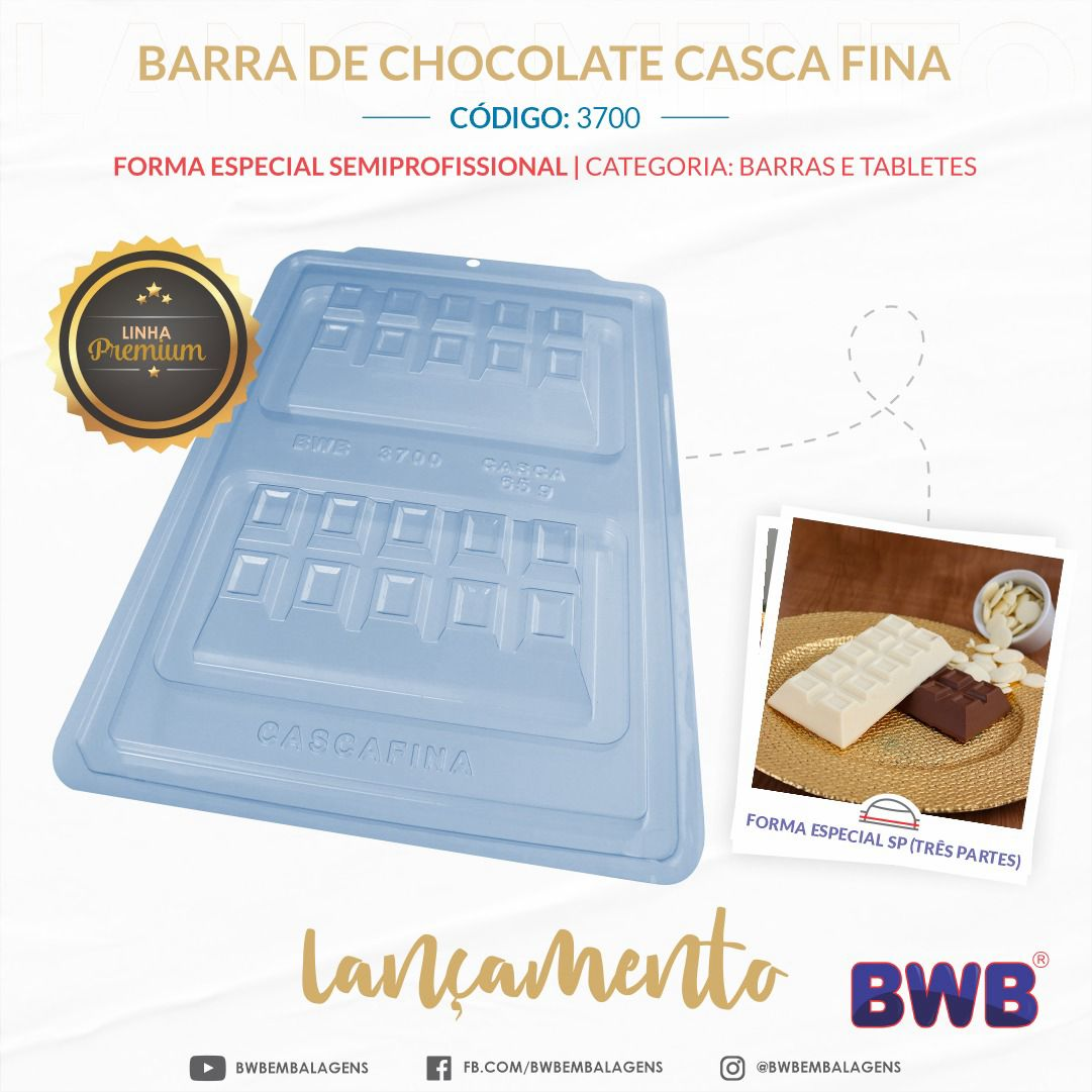 BWB 3700 Forma 3 Partes SP Barra Casca Fina