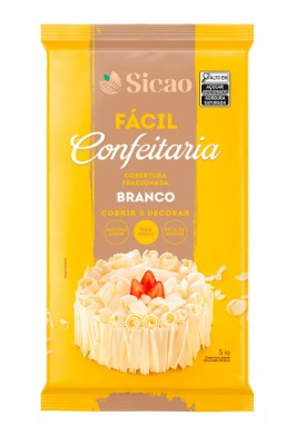 SICAO Cob Barra Branco 5kg FÁCIL CONFEITARIA