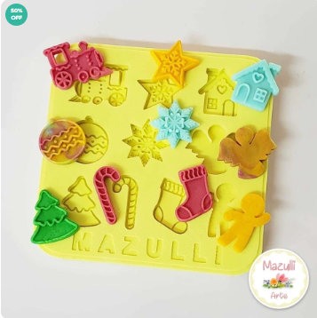 MAZ 132 Molde de Silicone Natal Diversos