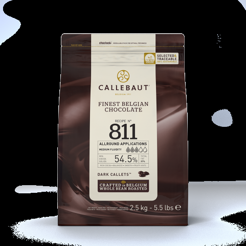 CALLEBAUT Choc Meio Amargo 811 54,5% Gota...