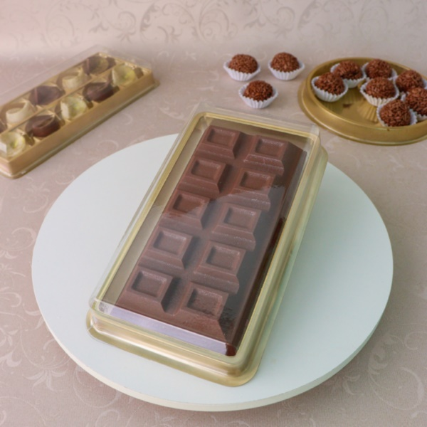 BWB14230 Caixa Pão De Mel Quadrado Dourad...