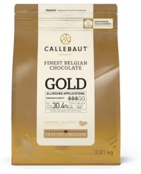 CALLEBAUT Choc Branco Caram Gold 30,4% Go...
