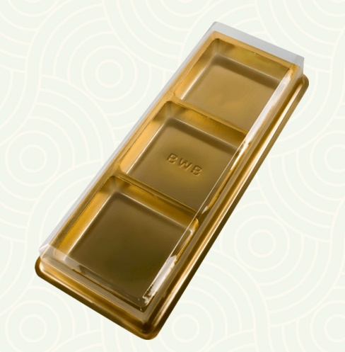 BWB14330 Caixa Trio de Pão De Mel  Dourad...