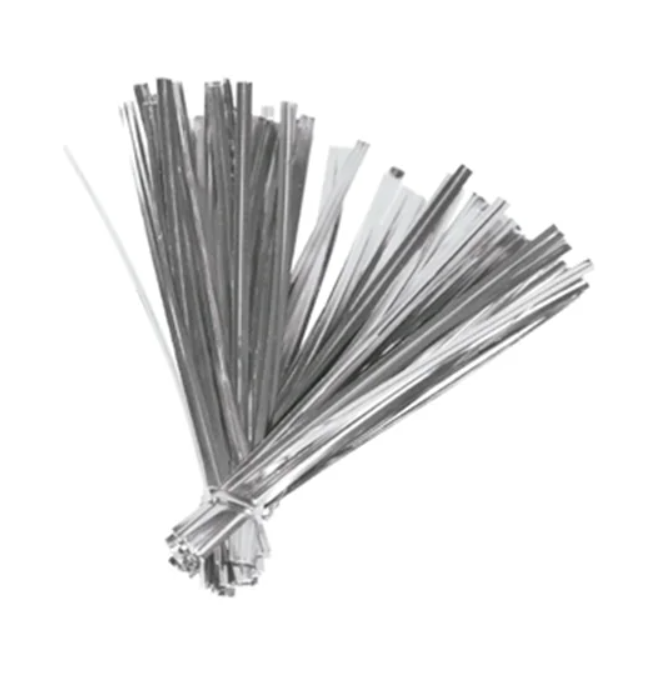 SILV Lacre Metalizado Prata 11cm x 4mm - ...