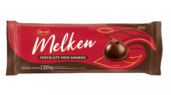 HAR MELKEN Choc Meio Amargo Barra 1,01kg