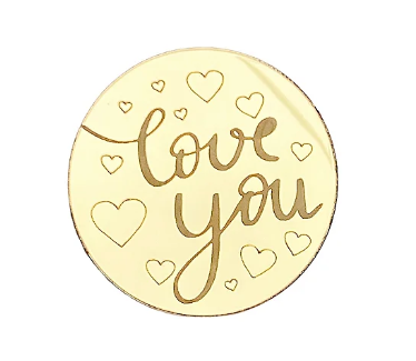 CRDZO Mini Medalha Love You 5cm - 1un